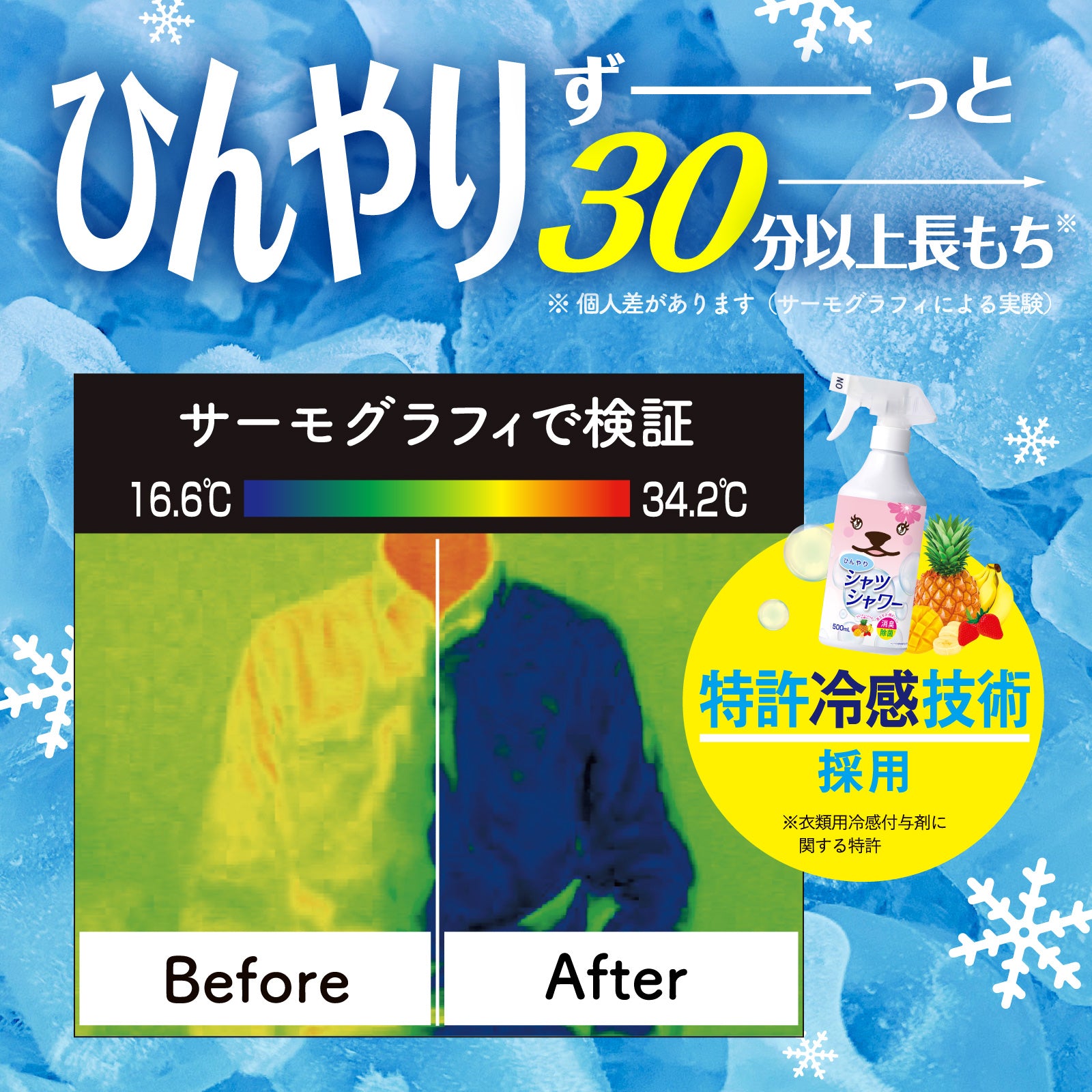 【ひんやりシャツシャワー】