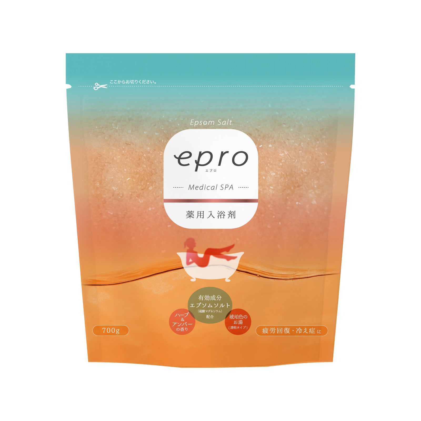 【epro】薬用入浴剤 メディカルスパ ハーブ&アンバーの香り