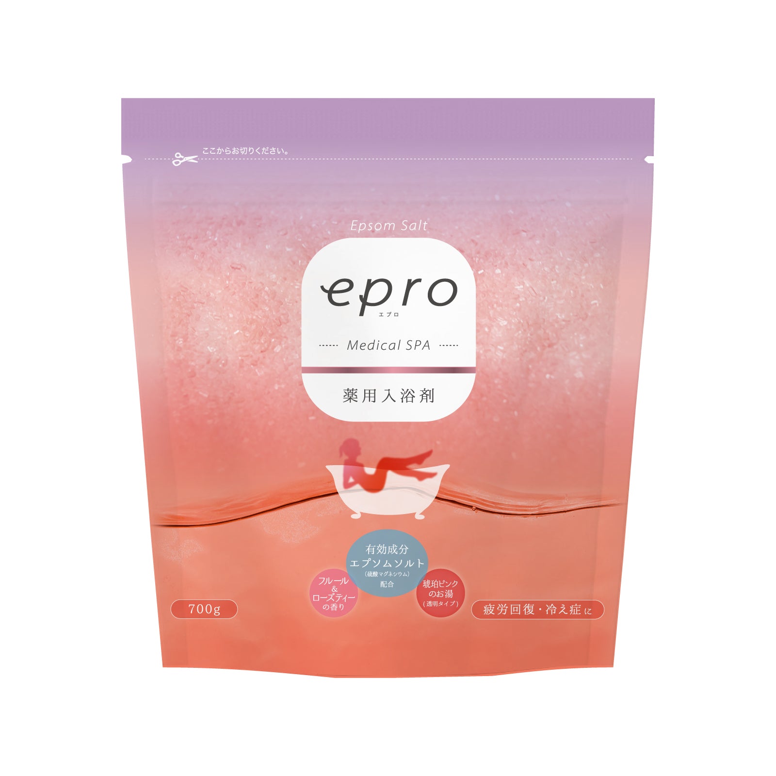 【epro】薬用入浴剤 メディカルスパ フルール&ローズティーの香り